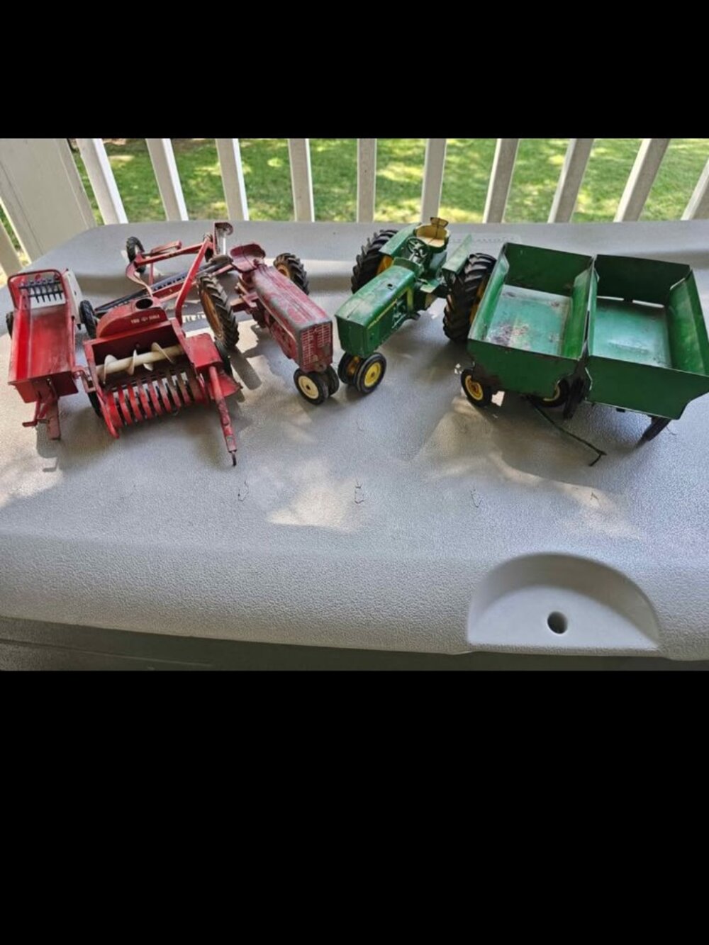 Vintage Retro Metal Toy Farm Equipment